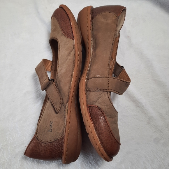 BOC Brown Leather Mary Jane Shoes Size 8 - Picture 4 of 14